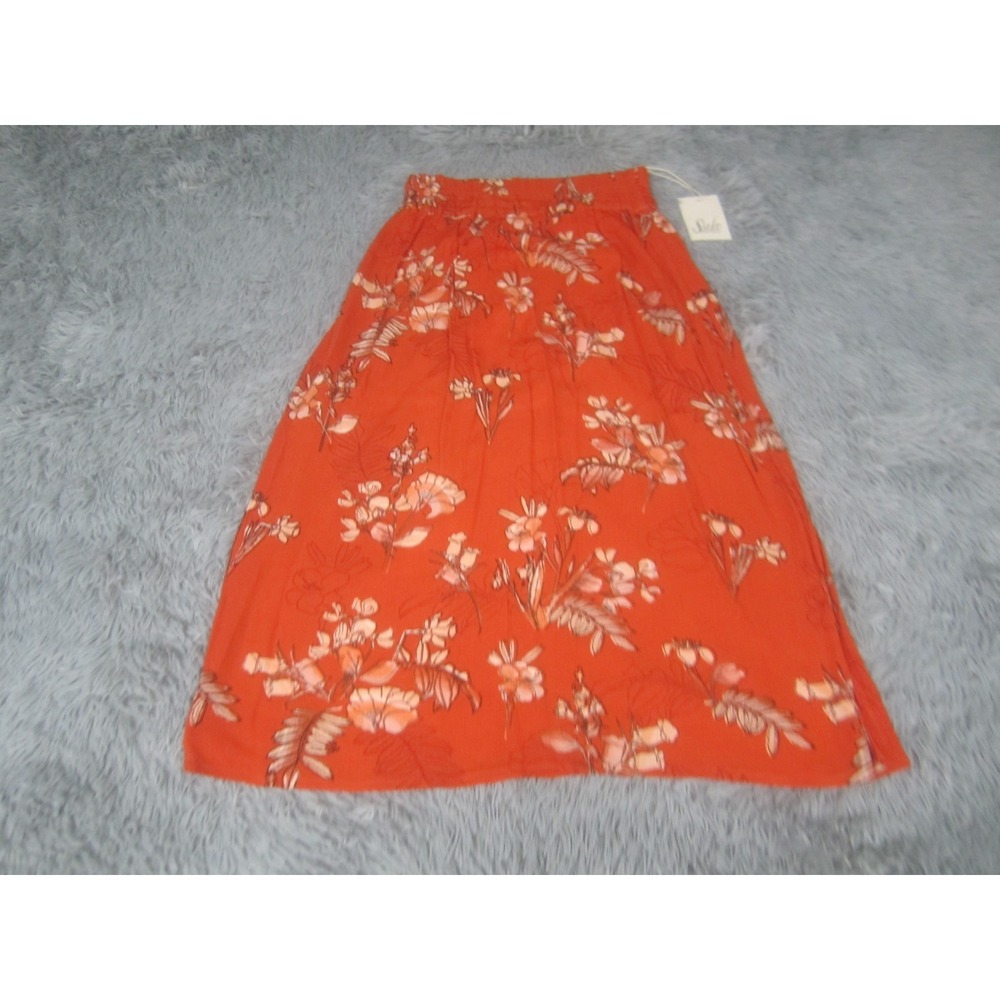 Sseko Skirt Womens Sz 1 A-Line Knit Pull On Elastic Waist Stretch Reversible NWT